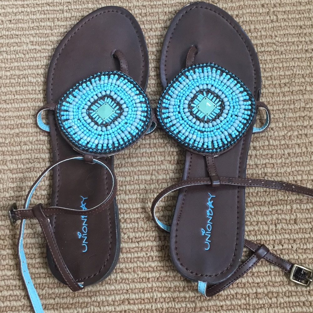 Brown Beaded Sandal